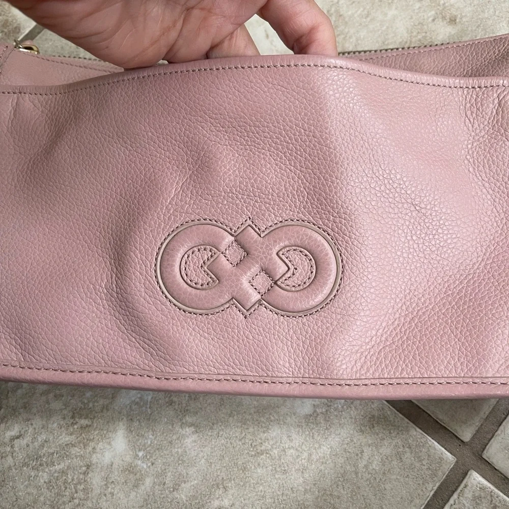 COLE‎ HAAN Shoulder bag Leather PNK CHO11158 pink Smooth Top Zip Pockets